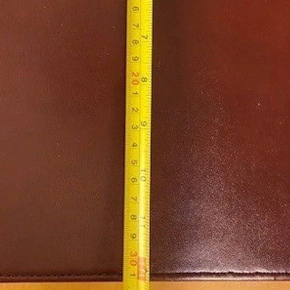 Vintage Hazel Burgundy Leather Zippered 3 Ring Binder Portfolio Brass Corners